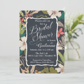 ヴィンテージ海軍の熱帯ブライダルシャワーへの招待 招待状 (スタンド正面)