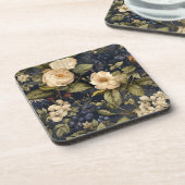 ヴィンテージ海軍アイボリーバラ結婚ズコースターエレガント、 コースター (左側)