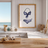 ヴィンテージ海軍ストライプのビキニのポスター ポスター