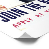 ヴィンテージ海軍ナース兵隊世界大戦2入隊ポー ポスター (角)