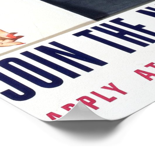 ヴィンテージ海軍ナース隊世界大戦第2次入隊 ポスター (角)