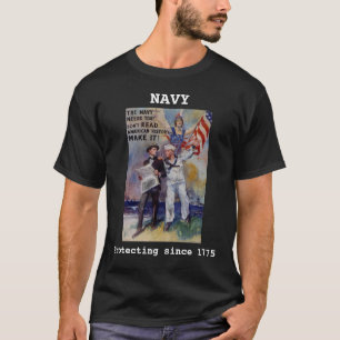 ヴィンテージ海軍新兵のワイシャツ(暗い) Tシャツ