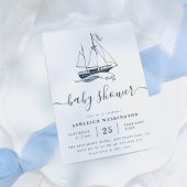 ヴィンテージ海軍航海の船ベビーシャワー招待状 招待状