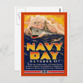 ヴィンテージ海軍記念日 ポストカード (正面/裏面)