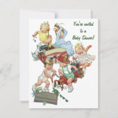 ヴィンテージ消防士とトラック赤ちゃんシャワー招待状 招待状 (正面)