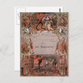 ヴィンテージ消防士免状 ポストカード (正面/裏面)