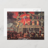 ヴィンテージ消防士、消防士 ポストカード (正面/裏面)