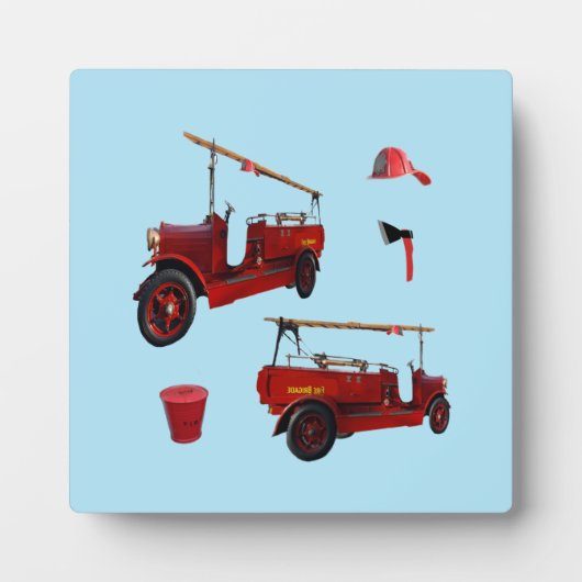 ヴィンテージ消防機器 フォトプラーク (正面)