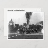 ヴィンテージ消防機関、シカゴ・コロンビア博覧会 ポストカード (正面/裏面)