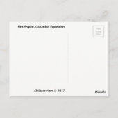 ヴィンテージ消防機関、シカゴ・コロンビア博覧会 ポストカード (裏面)