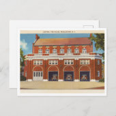 ヴィンテージ消防署セントラルファイアハウスミドルトン ポストカード (正面/裏面)