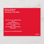 ヴィンテージ消防車のお別れ会 ポストカード (裏面)