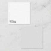 ヴィンテージ消防車の鉛筆スケッチ消防士スケッチ スクエア名刺 (正面/裏面)