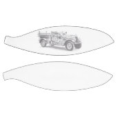 ヴィンテージ消防車の鉛筆スケッチ消防士スケッチ バスケットボール (パネル)