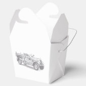 ヴィンテージ消防車の鉛筆スケッチ消防士スケッチm フェイバーボックス (オープン)