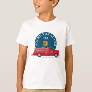 ヴィンテージ消防車誕生日アニーエイジ Tシャツ