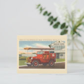 ヴィンテージ消防車1940sホイーリングウェストバージニア ポストカード (スタンド正面)