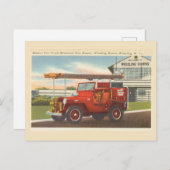 ヴィンテージ消防車1940sホイーリングウェストバージニア ポストカード (正面/裏面)