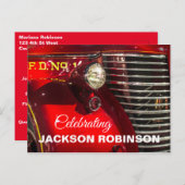 ヴィンテージ消防車 お別れの会 ポストカード (正面/裏面)