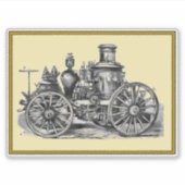 ヴィンテージ消防車 シール (正面)