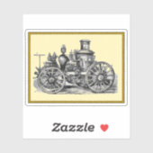 ヴィンテージ消防車 シール (シート)