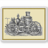 ヴィンテージ消防車 シール (正面)