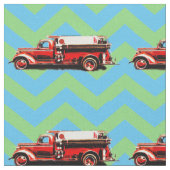 ヴィンテージ消防車 ファブリック (クローズアップ)