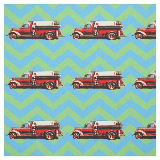 ヴィンテージ消防車 ファブリック (見本)