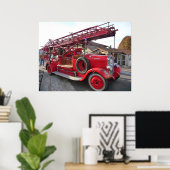 ヴィンテージ消防車….. ポスター (ホームオフィス)
