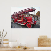 ヴィンテージ消防車….. ポスター (キッチン)