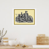 ヴィンテージ消防車 ポスター (キッチン)