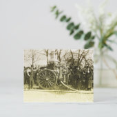 ヴィンテージ消防車 ポストカード (スタンド正面)