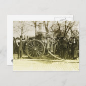 ヴィンテージ消防車 ポストカード (正面/裏面)