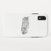ヴィンテージ消防車 鉛筆画 消防士 イラスト Case-Mate iPhoneケース (裏面(横))