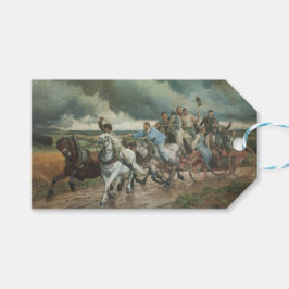 ヴィンテージ消防車（byユージェーヌ・ブルナンド） ギフトタグ