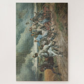 ヴィンテージ消防車（byユージェーヌ・ブルナンド） ジグソーパズル (縦)