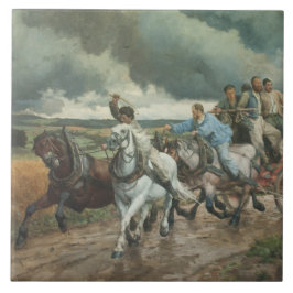 ヴィンテージ消防車（byユージェーヌ・ブルナンド） タイル