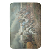 ヴィンテージ消防車(byユージェーヌ・ブルナンド) バスマット (正面縦)