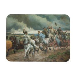 ヴィンテージ消防車（byユージェーヌ・ブルナンド） マグネット