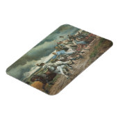 ヴィンテージ消防車(byユージェーヌ・ブルナンド) マグネット (左側)