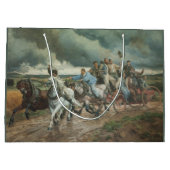 ヴィンテージ消防車（byユージェーヌ・ブルナンド） ラージペーパーバッグ (裏面)