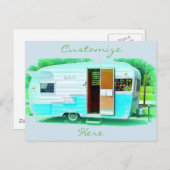 ヴィンテージ涙滴トレーラジプシー隊 ポストカード (正面/裏面)