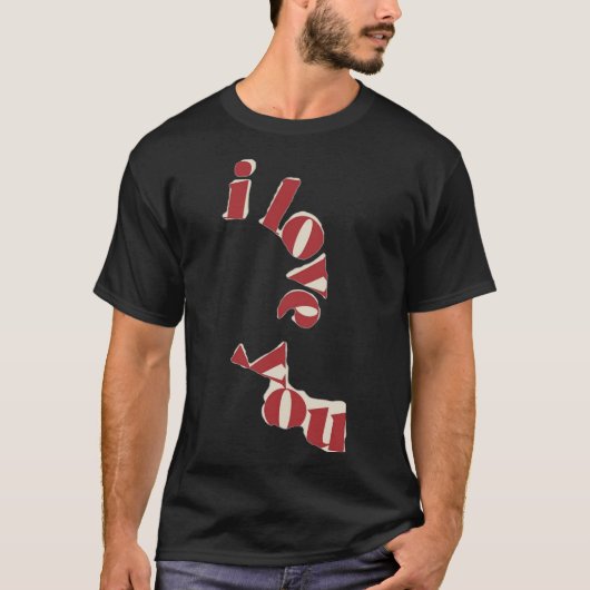 ヴィンテージ涙 I Love You Tシャツ (正面)