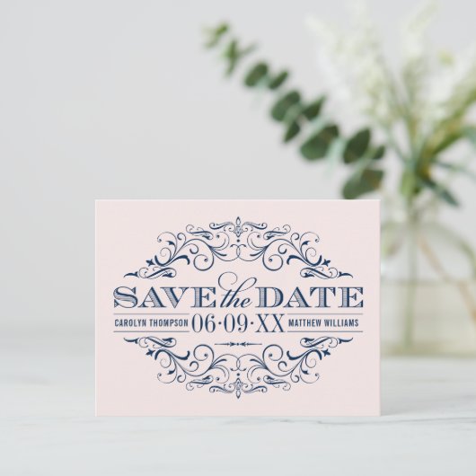 ヴィンテージ淡い色のピンクの海軍が日曜以外に活躍 案内ポストカード (スタンド正面)