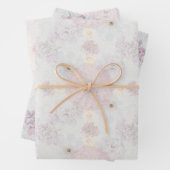 ヴィンテージ淡い色のフローラ ラッピングペーパーシート (インサイチュ)