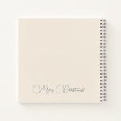 ヴィンテージ淡い色のメリークリスマススパイラルノート ノートブック (裏面)