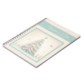 ヴィンテージ淡い色のメリークリスマスパーソナライズされたノート ノートブック (左側)