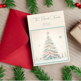 ヴィンテージ淡い色のメリー・クリカスタマイズスマス シーズンカード