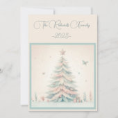 ヴィンテージ淡い色のメリー・クリカスタマイズスマス シーズンカード (正面)