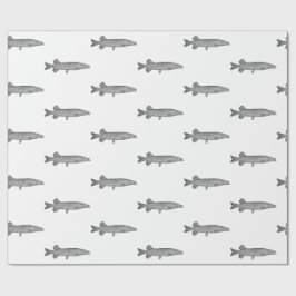 ヴィンテージ淡水魚釣り – ノーザンパイク ラッピングペーパー